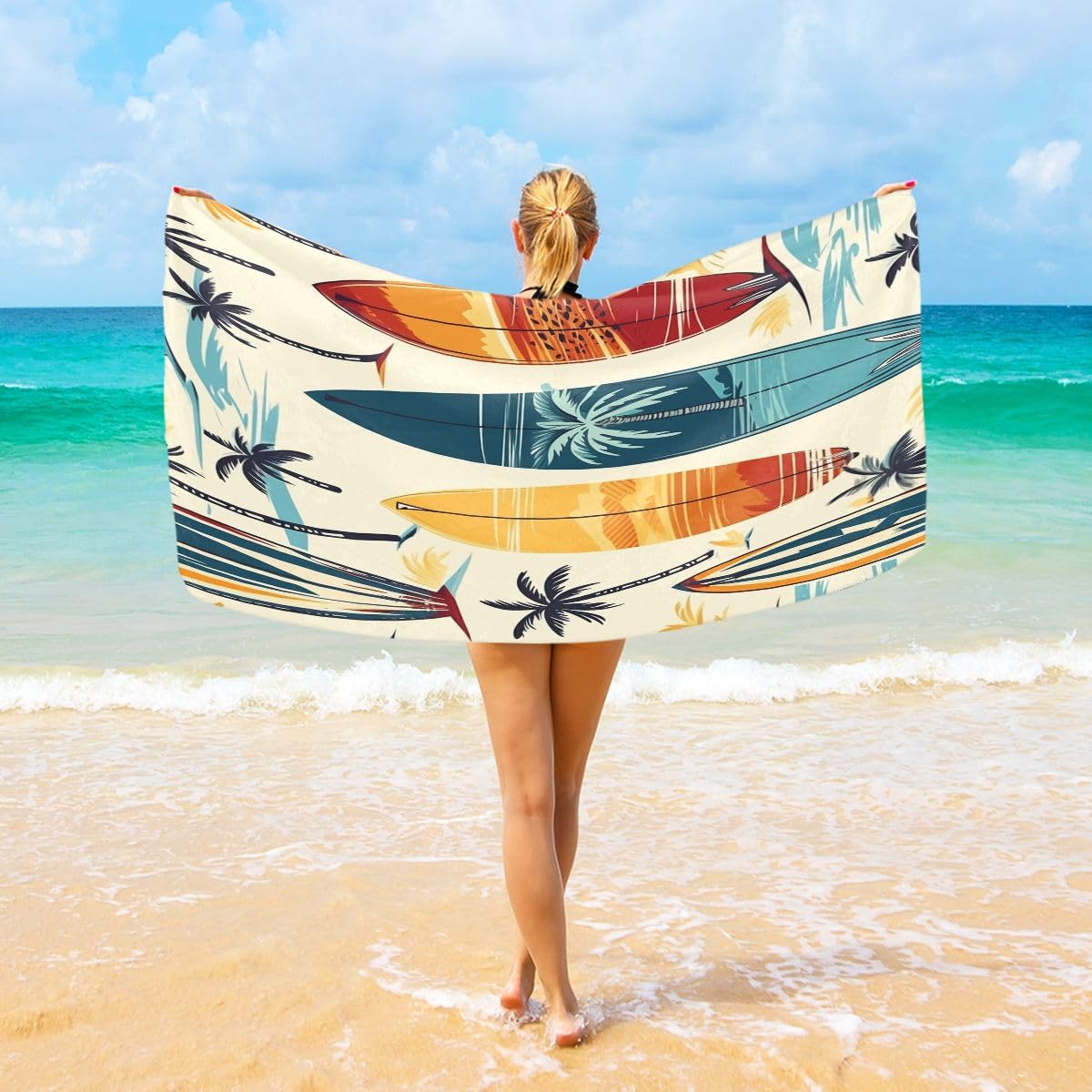 Amazon.com: senya Tropical Surfboard Beach Towel Microfiber, 31